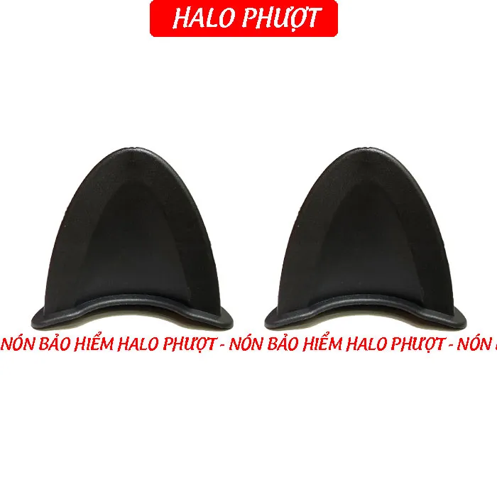 Tai Mèo có đế gắn nón bảo hiểm - Đen