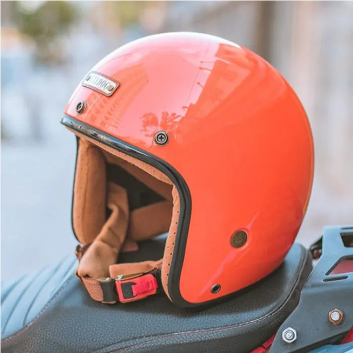 Mũ bảo hiểm 3/4 Bulldog Perro 4U Cam (Tặng khóa số)