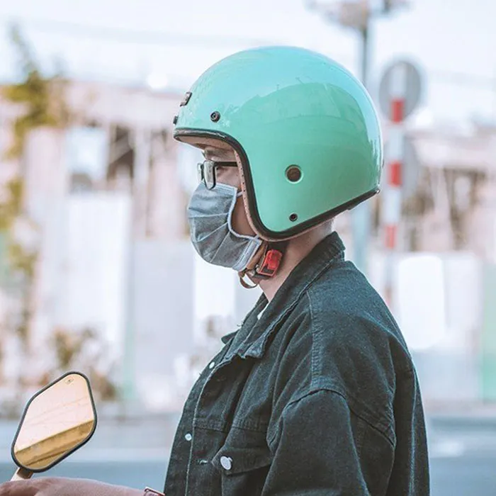 Mũ bảo hiểm 3/4 Bulldog Perro 4U Xanh Lá (Tặng khóa số)