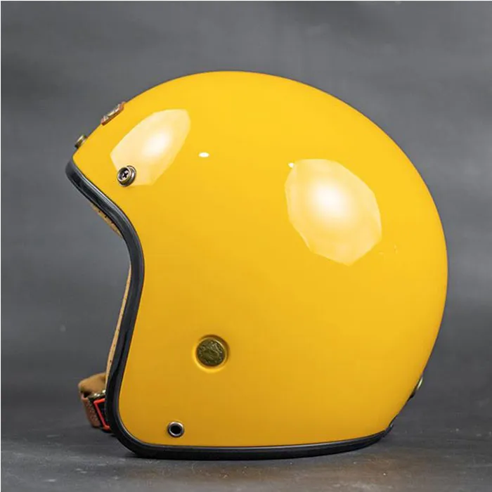 Mũ bảo hiểm 3/4 Bulldog Perro 4U Vàng (Tặng khóa số)