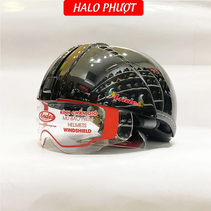 Nón bảo hiểm Andes 181 Đen bóng