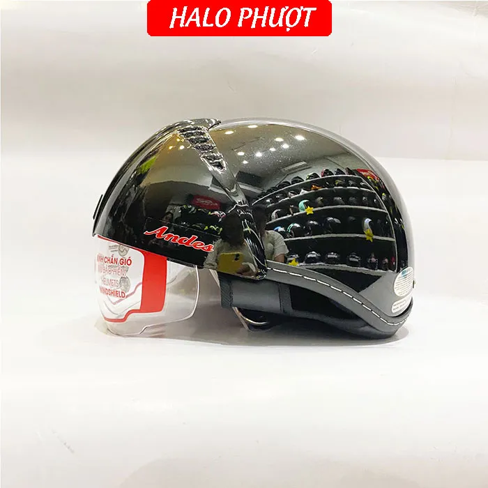 Nón bảo hiểm Andes 181 Đen bóng