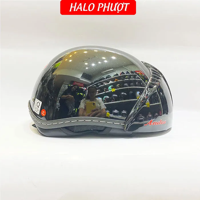 Nón bảo hiểm Andes 181 Đen bóng