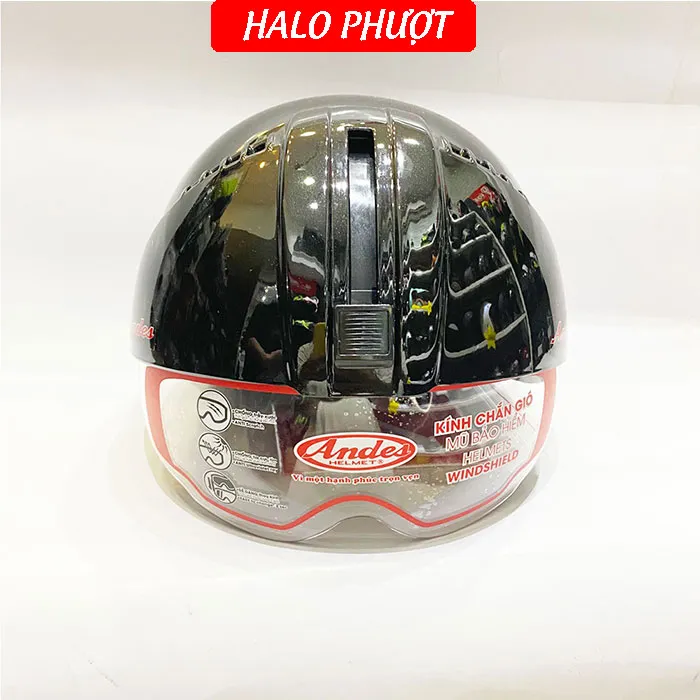 Nón bảo hiểm Andes 181 Đen bóng