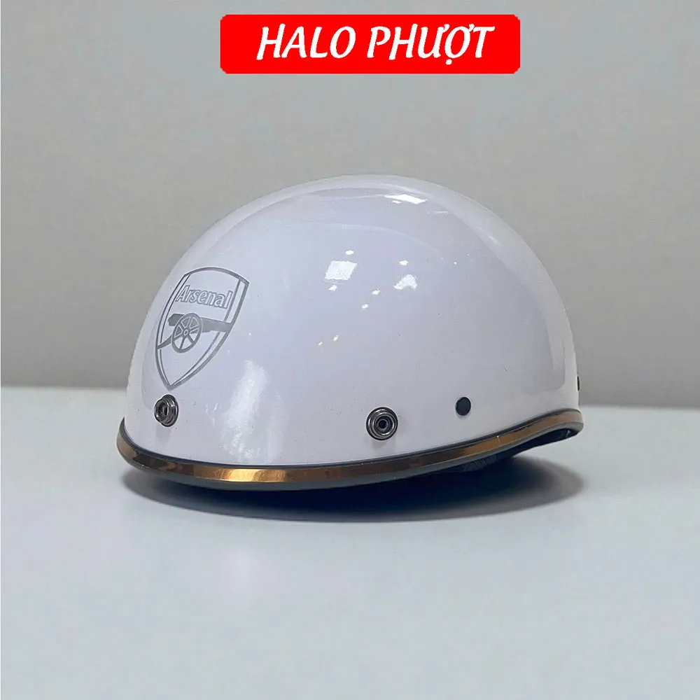 Mũ Bảo Hiểm Khắc Lazer Logo Câu Lạc Bộ Bóng Đá