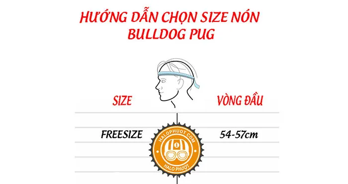 Nón nửa đầu Bulldog PUG Hồng
