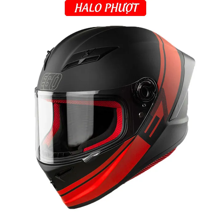 Mũ Fullface EGO E7 Tem V1 Đen Đỏ
