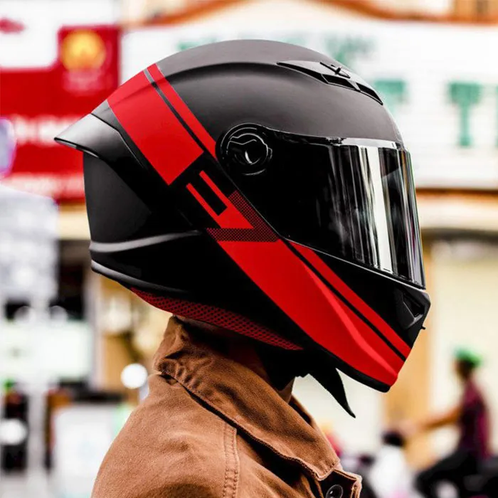 Mũ Fullface EGO E7 Tem V1 Đen Đỏ