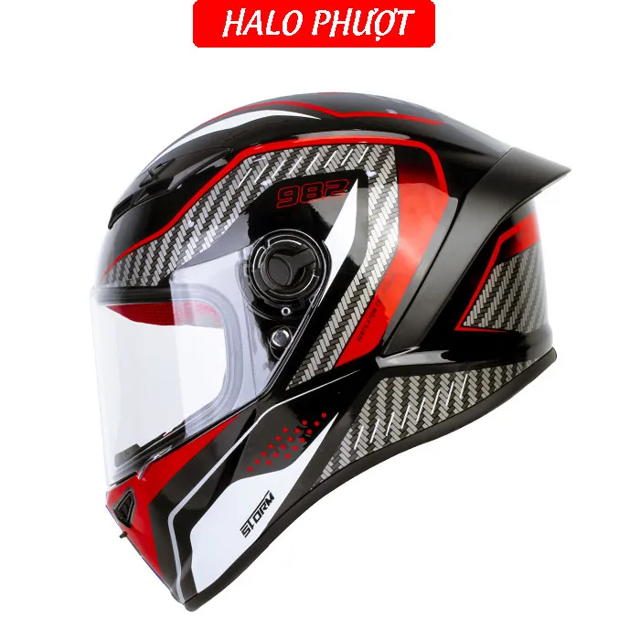 Mũ Fullface EGO E7 Tem V14 Đỏ