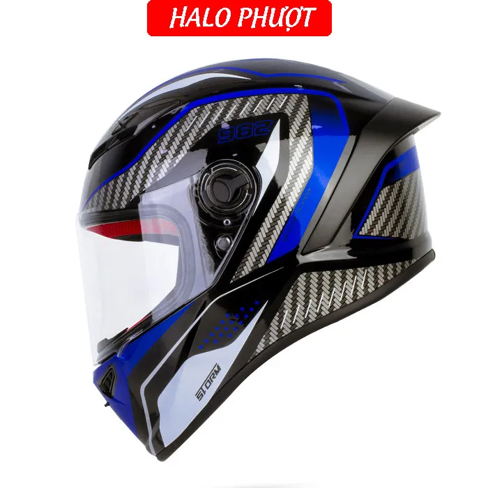 Mũ Fullface EGO E7 Tem V14 Xanh Dương