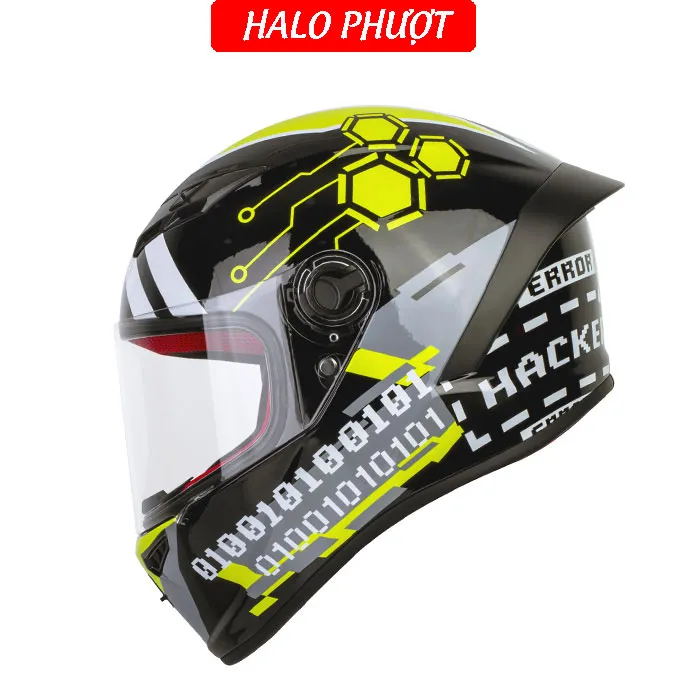 Mũ Fullface EGO E7 Tem V17 Vàng