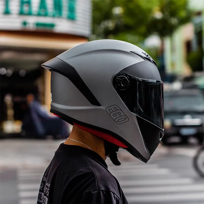 Mũ Fullface EGO E7 Tem V2 Xám