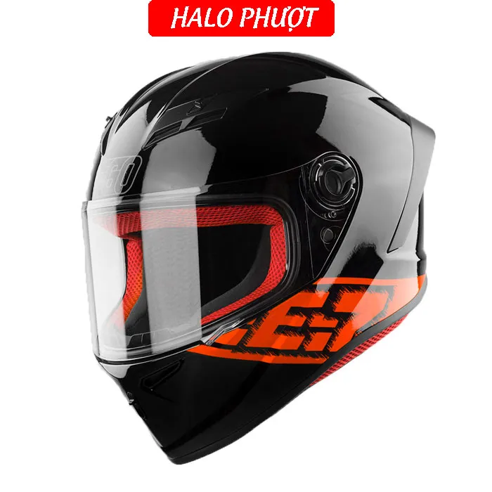 Mũ Fullface EGO E7 Tem V3 Đen Cam