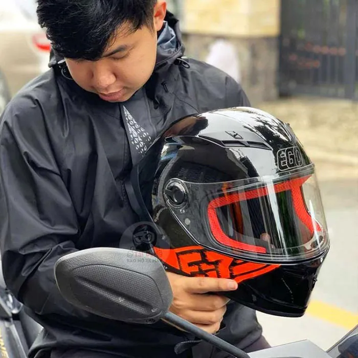 Mũ Fullface EGO E7 Tem V3 Đen Cam