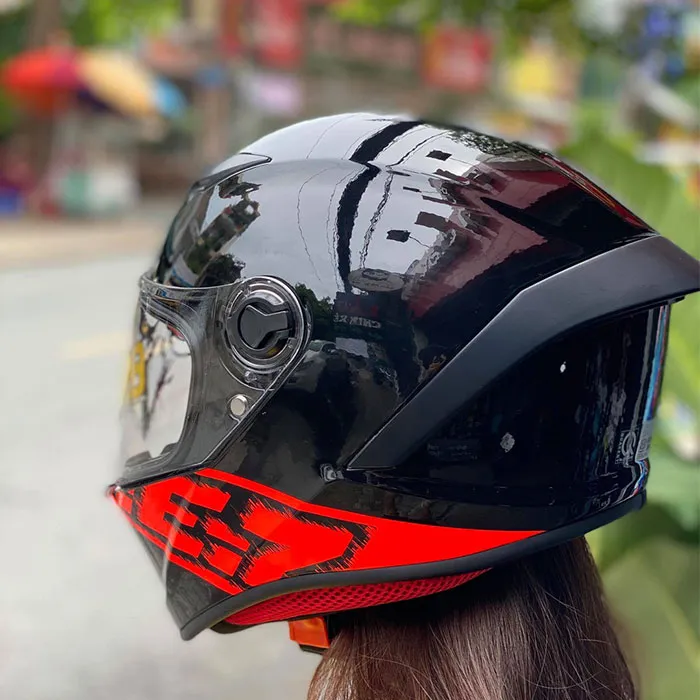 Mũ Fullface EGO E7 Tem V3 Đen Cam