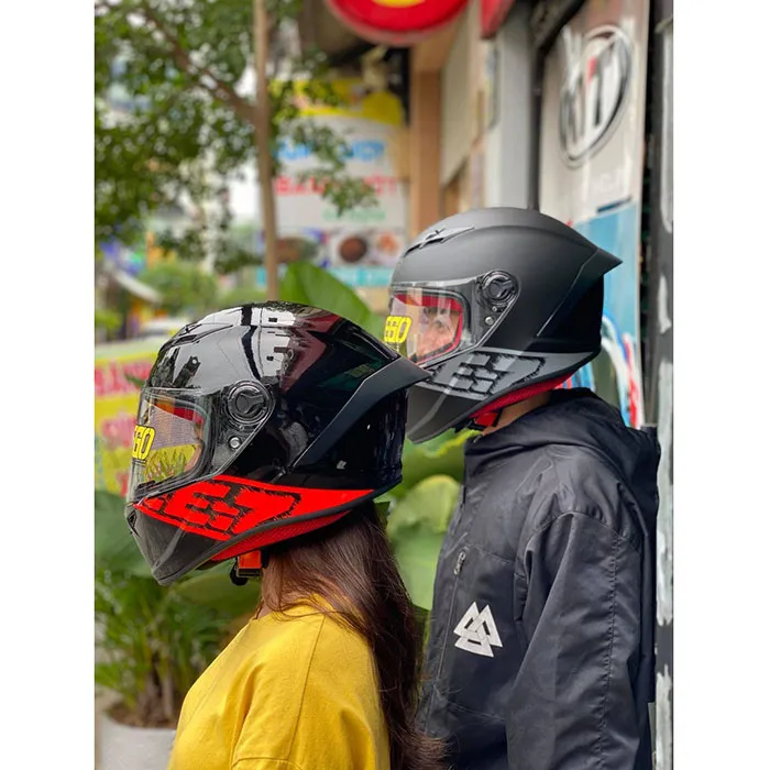 Mũ Fullface EGO E7 Tem V3 Đen Cam