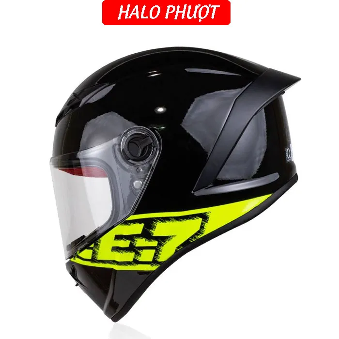 Mũ Fullface EGO E7 Tem V3 Đen Vàng