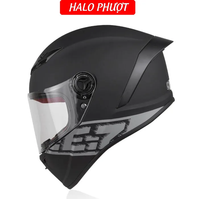 Mũ Fullface EGO E7 Tem V3 Đen Xám