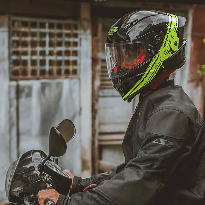 Mũ Fullface 2 kính EGO E8 SV Plus V3 Đen Bóng Tem E8 Vàng