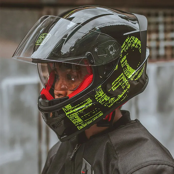 Mũ bảo hiểm Fullface liền hàm EGO E8 SV Plus V2 Đen Bóng Tem EGO Vàng