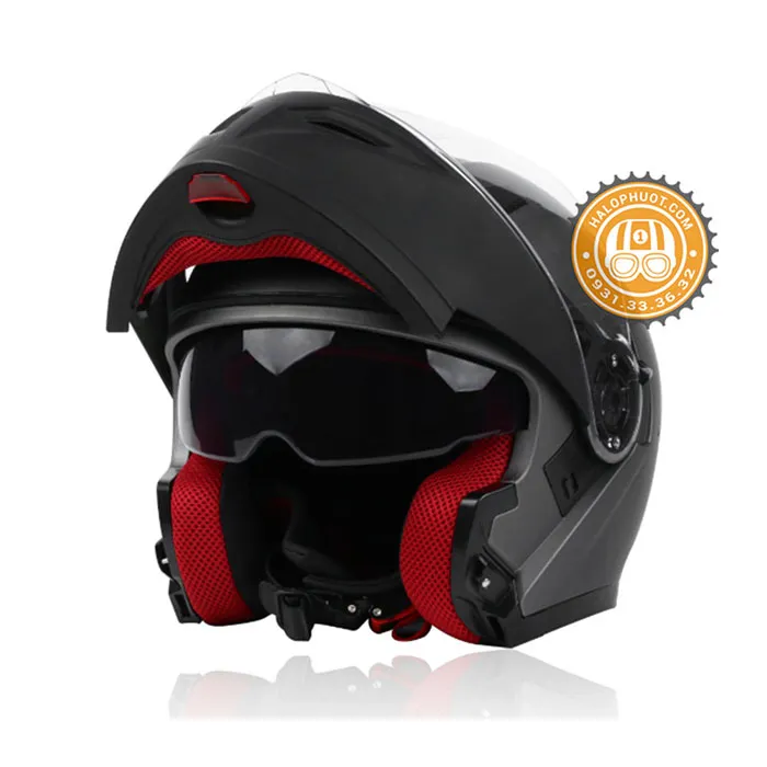 Mũ bảo hiểm Fullface lật hàm EGO E9 Xám Nhám