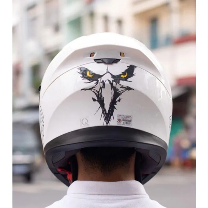 Mũ bảo hiểm Fullface lật hàm EGO E9 Trắng