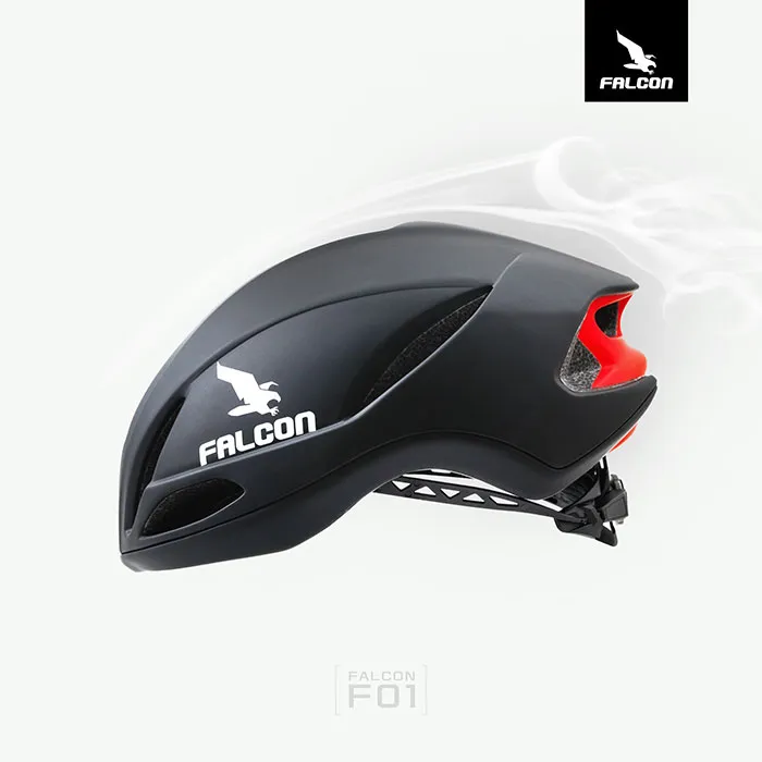 Nón Falcon F01 Đen Nhám Chữ Trắng