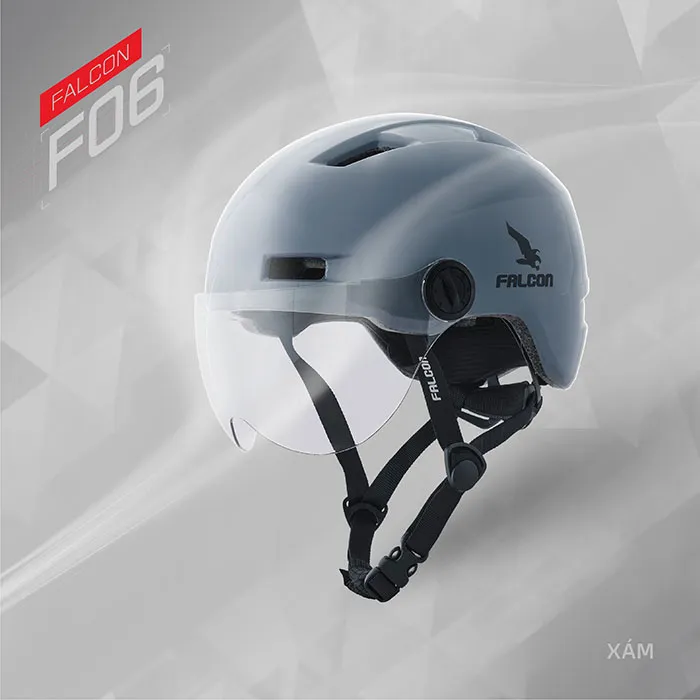 Nón Falcon F06 Xám Xi Măng