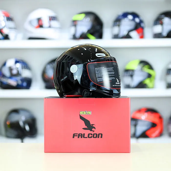 Nón Bảo Hiểm Trẻ Em POC Falcon F18 Màu Đen Bóng (Chuẩn Xe Máy)