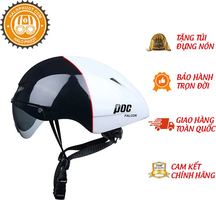 Nón POC FALCON Trắng Đen