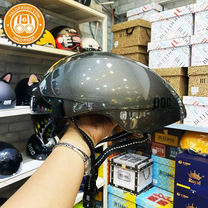 Nón POC FALCON Xám Bóng (Gun Bóng)