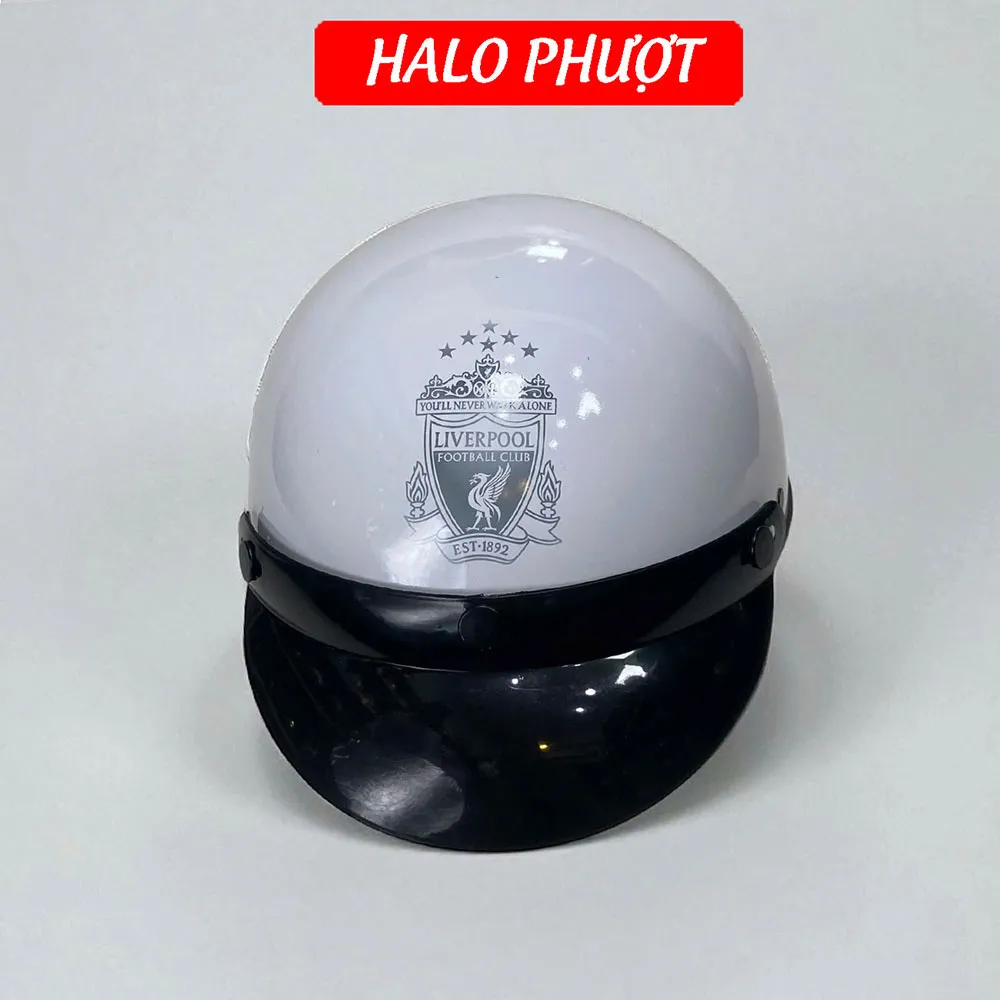 Mũ Bảo Hiểm Khắc Lazer Logo Câu Lạc Bộ Bóng Đá