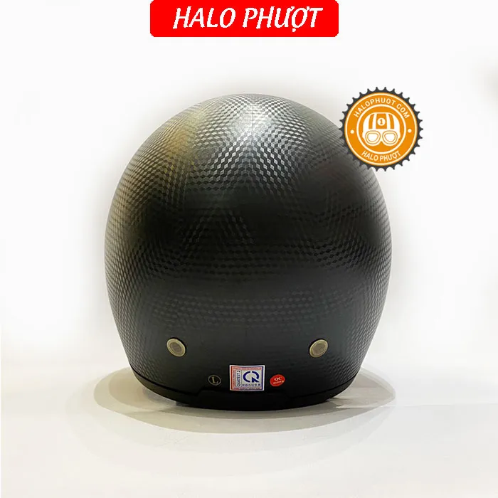 Mũ bảo hiểm Royal M139 kính âm Đen vân carbon