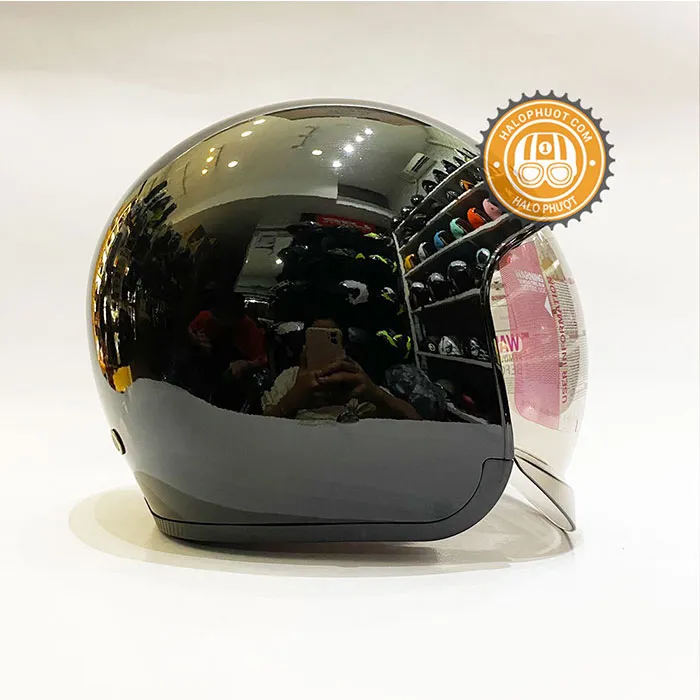 Mũ bảo hiểm Royal M139 kính âm Đen Bóng