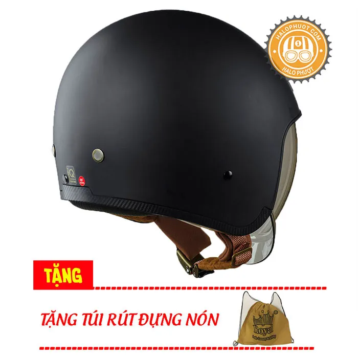 Mũ bảo hiểm Royal M139 kính âm Đen Nhám