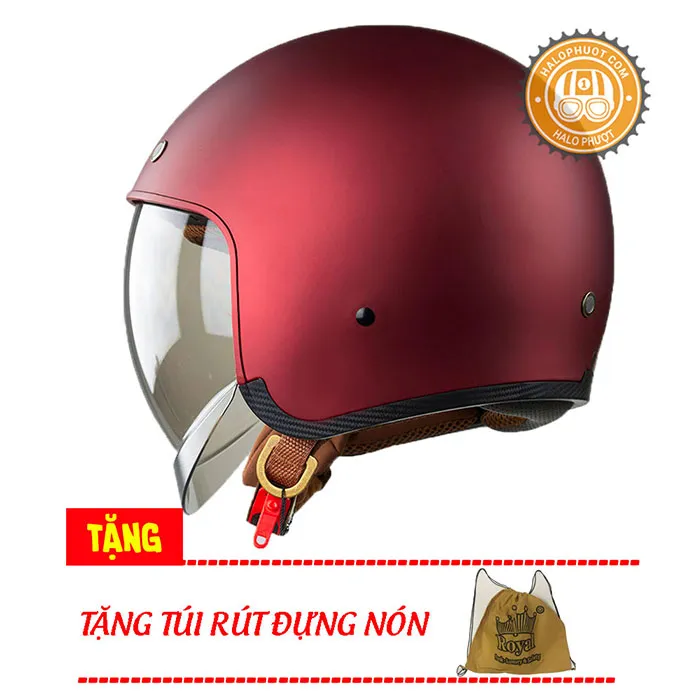 Mũ bảo hiểm Royal M139 kính âm Đỏ Đô