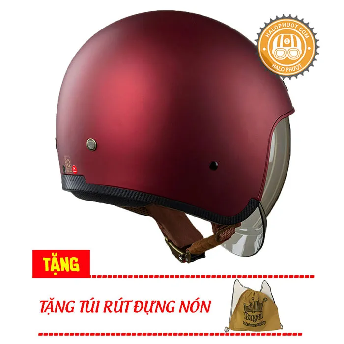 Mũ bảo hiểm Royal M139 kính âm Đỏ Đô