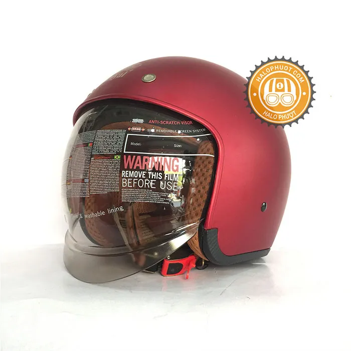 Mũ bảo hiểm Royal M139 kính âm Đỏ Đô