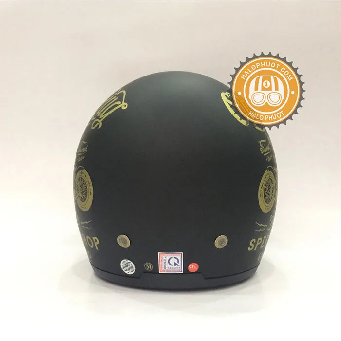 Mũ bảo hiểm Royal M139 kính âm tem V5 đen nhám