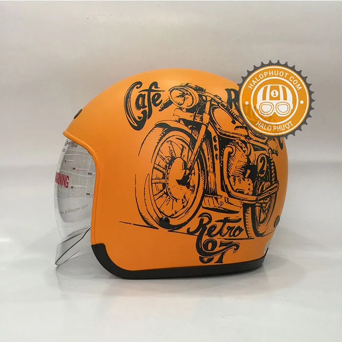 Mũ bảo hiểm Royal M139 kính âm tem V7 Vàng Nhám 