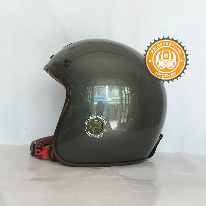 Mũ 3/4 Royal M20C Ruby Xám Chuột Bóng