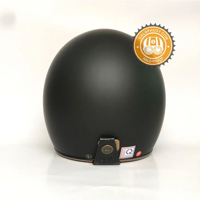 Mũ 3/4 Royal M20C Ruby Đen Nhám