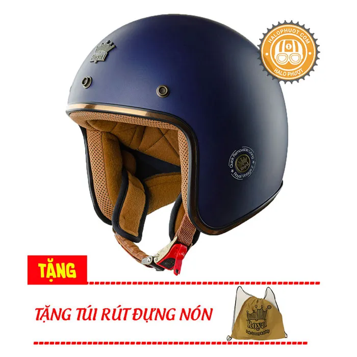 Mũ 3/4 Royal M20C Ruby Xanh Mực Nhám