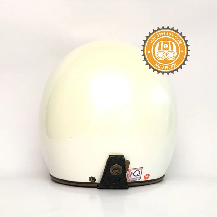 Mũ 3/4 Royal M20C Ruby Trắng Bóng