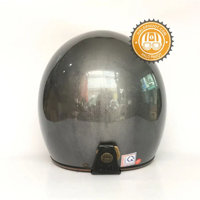 Mũ 3/4 Royal M20C Ruby Xước Bạc Bóng