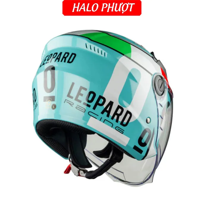 ( Tặng Tem KYT ) Nón bảo hiểm 3/4 2 kính Royal M268 - Leopard