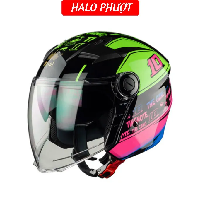 ( Tặng Tem KYT ) Nón bảo hiểm 3/4 2 kính Royal M268 - Tem Thitipong