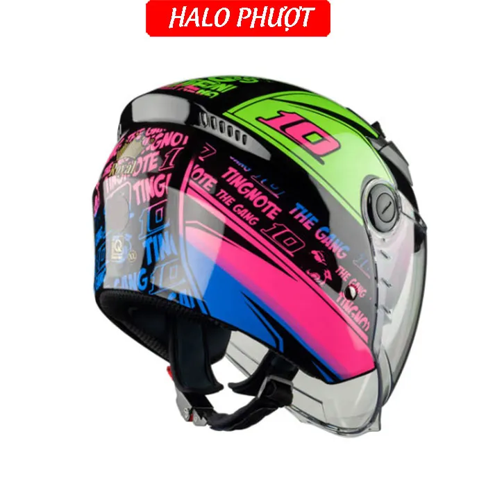 ( Tặng Tem KYT ) Nón bảo hiểm 3/4 2 kính Royal M268 - Tem Thitipong