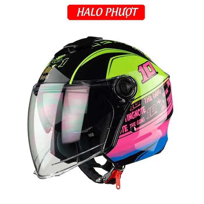 ( Tặng Tem KYT ) Nón bảo hiểm 3/4 2 kính Royal M668- Tem Thitipong