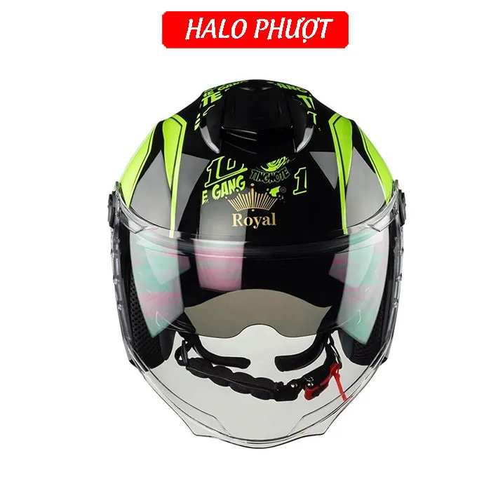 ( Tặng Tem KYT ) Nón bảo hiểm 3/4 2 kính Royal M668- Tem Thitipong